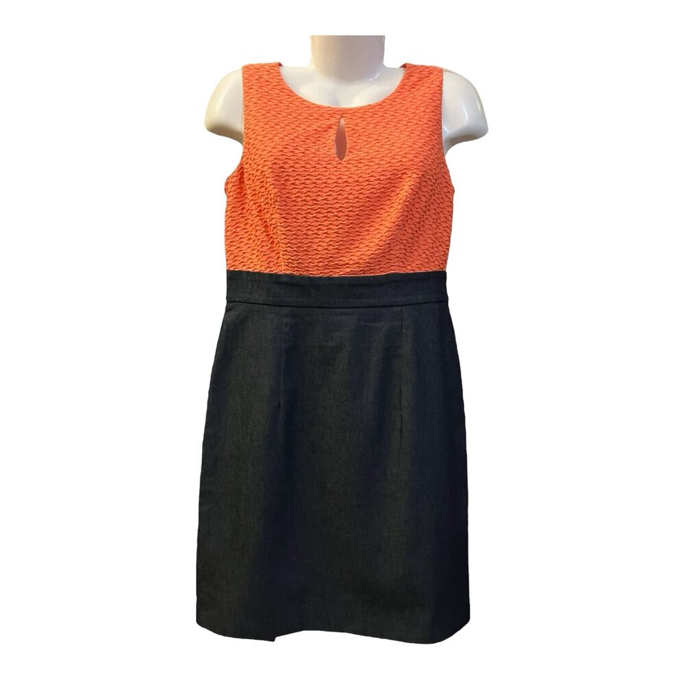 Alyx Women's Orange/Denim with Keyhole on Front Sleeveless Dress | Size 8
